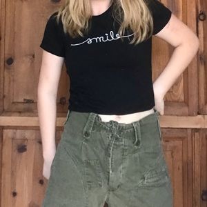 Smile semi-cropped top